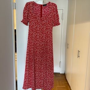 Bardot Floral Midi Dress